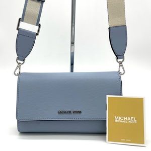Michael Kors Large Zip Around Wallet Xbody Bag Leather